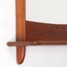 Moderne Deense Mid-Century vintage teakhouten spiegel