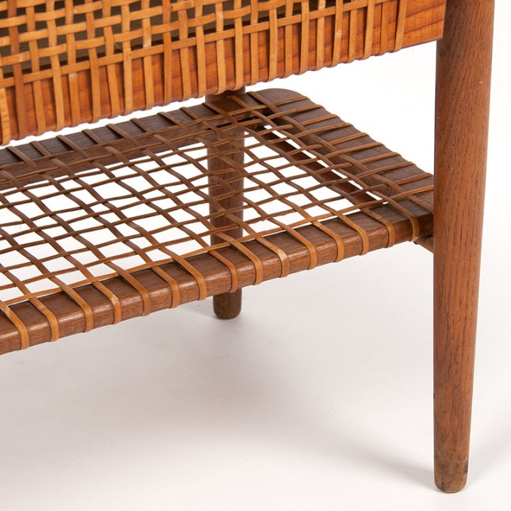 Vintage Mid-Century Danish cabinet in teak and wicker