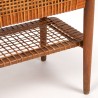 Vintage Mid-Century Danish cabinet in teak and wicker
