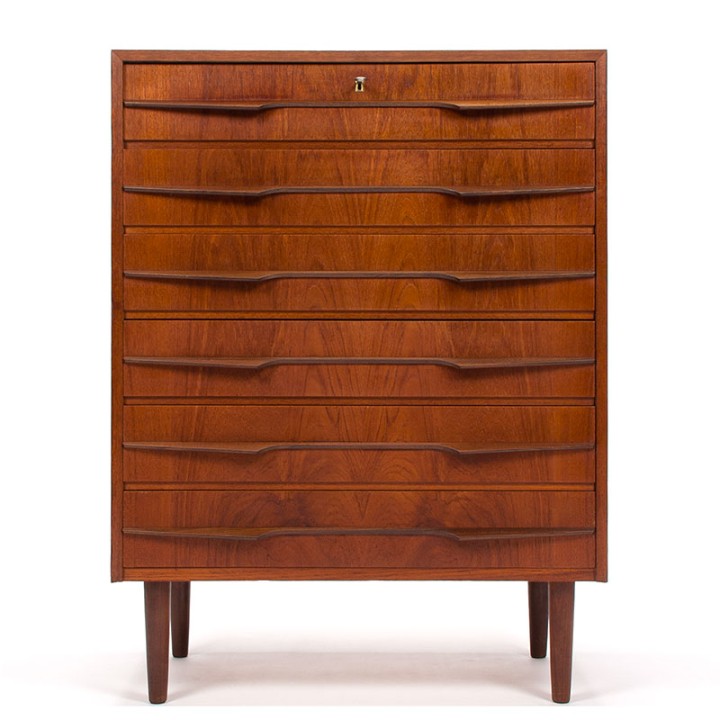 Mid-Century Modern Danish Chest of Drawers with Special Handle