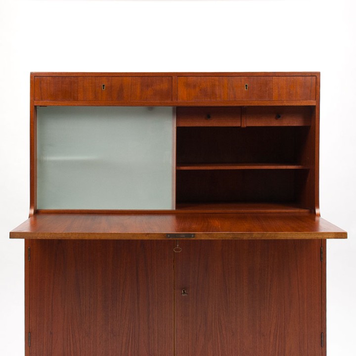 Deens vintage secretaire meubel van H.P. 