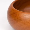 Deense ronde serveerschaal in teak vintage jaren 60