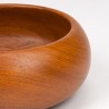 Danish round serving bowl in teak, vintage 1960s