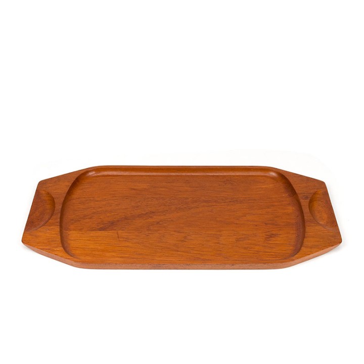 Deens vintage dienblad/ serveer tray in teak