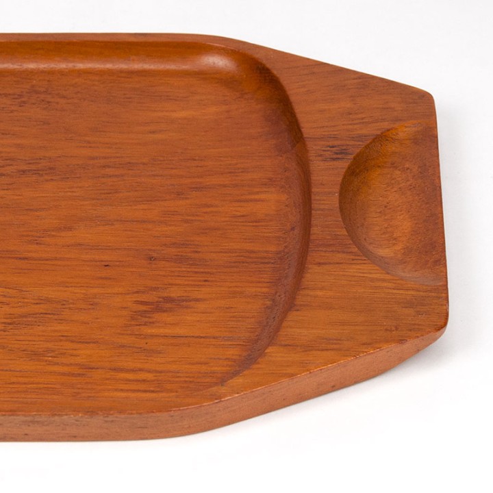 Deens vintage dienblad/ serveer tray in teak