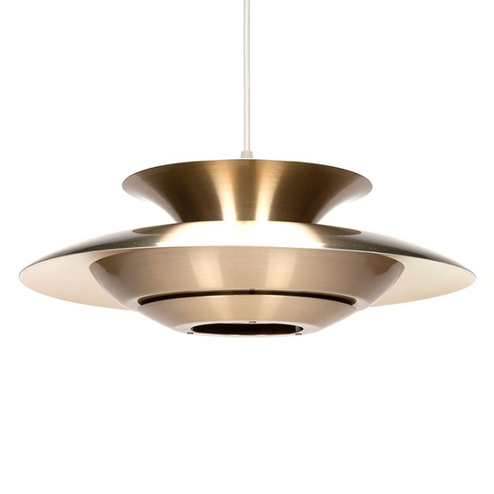 Brass-colored vintage Scandinavian pendant lamp