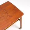 Danish Mid-Century vintage side table on wheels