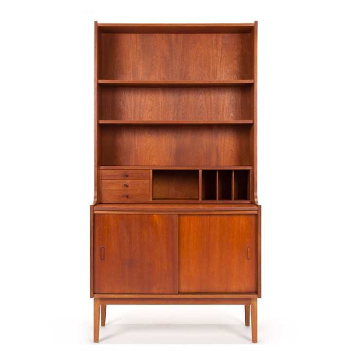 Deense vintage Mid-Century boekenkast in teak
