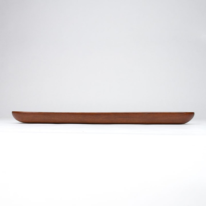 Vintage elongated teak serving dish