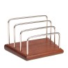 Mid-Century Danish vintage letter holder in teak/chrome