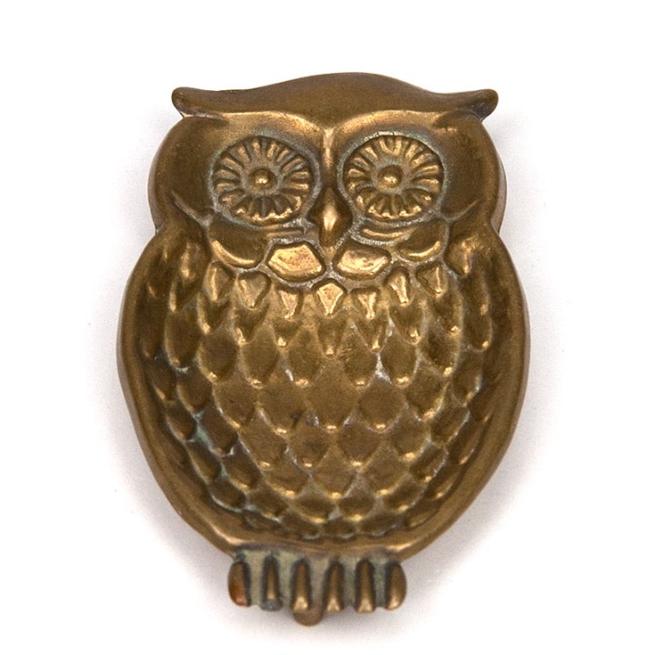 Brass Mid-Century owl as a small bowl/ashtray