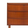 Deense Mid-Century vintage ladekast met 3 lades