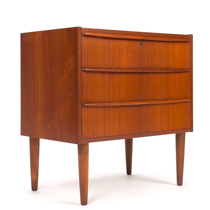 Danish Mid-Century vintage chest of drawers with 3 drawers
