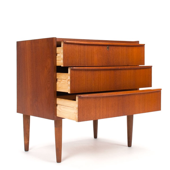 Danish Mid-Century vintage chest of drawers with 3 drawers