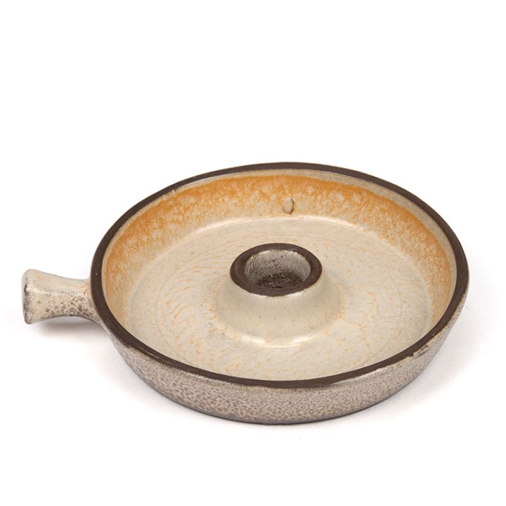 Earthenware vintage candlestick