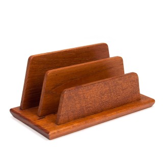 Teak letter holder vintage Danish model