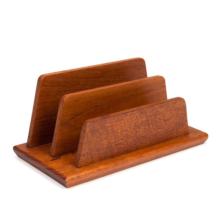 Teak letter holder vintage Danish model