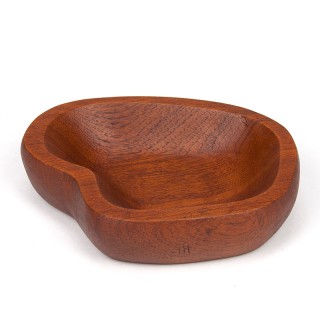Organically shaped Danish teak vintage small bowl