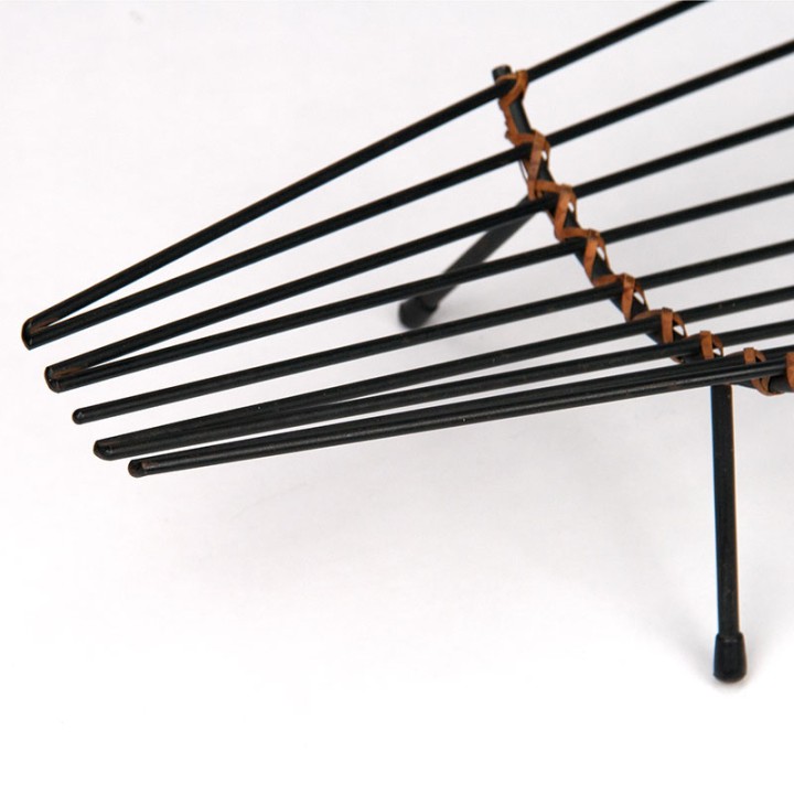 Fifties vintage fruit bowl made of wire steel