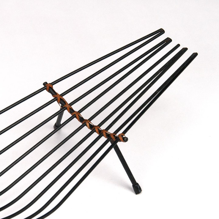 Fifties vintage fruit bowl made of wire steel