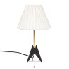 Deense vintage tafellamp op metalen 3 poot