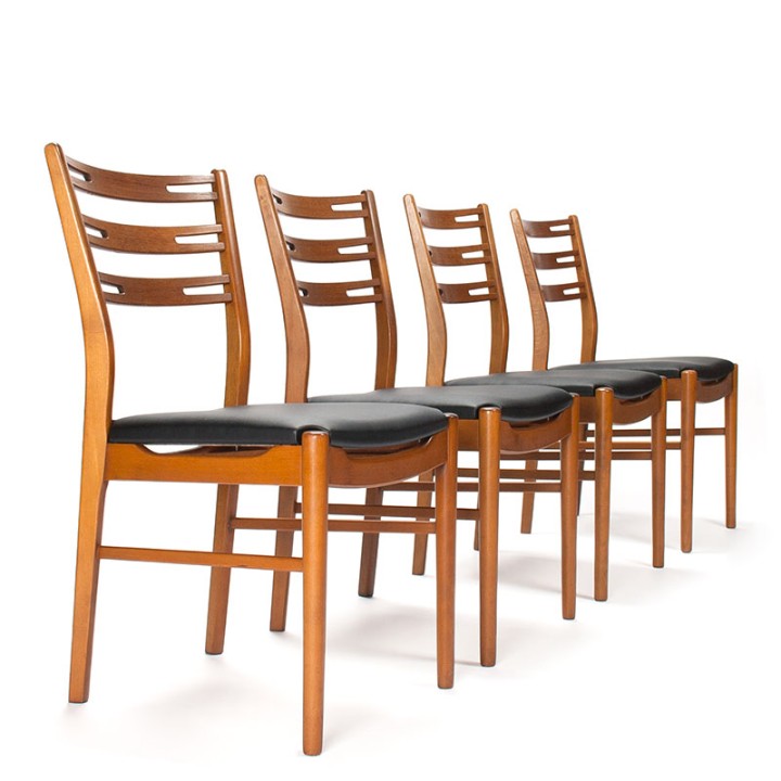 Vintage Deense set van 4 Farstrup model 219 stoelen