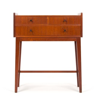 Teak Deens slank vintage model ladekastje