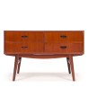 Low model vintage Danish chest of drawers in teak