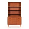 Mid-century vintage Danish bookcase with pull-out worktop
