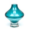 Green/ blue glass Mid-Century vase from Finland