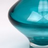 Green/ blue glass Mid-Century vase from Finland