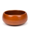 Round serving bowl Mid-Century vintage in teak