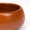 Round serving bowl Mid-Century vintage in teak
