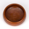 Ronde serveerschaal Mid-Century vintage in teak
