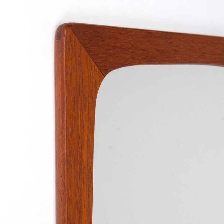 Deense Mid-Century vintage spiegel met open vakje