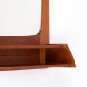 Deense Mid-Century vintage spiegel met open vakje