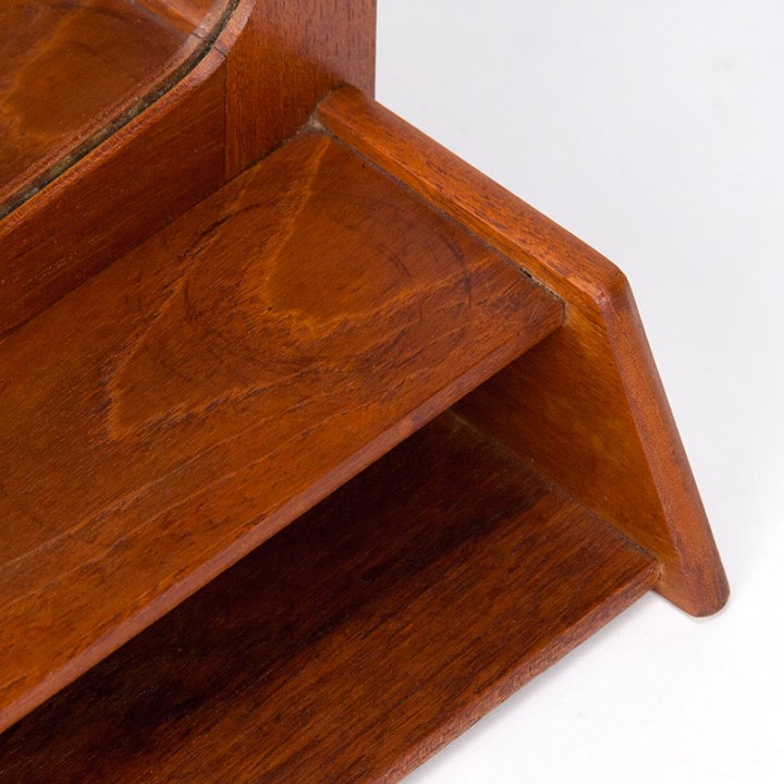 Danish Mid-Century vintage mirror with open compartment