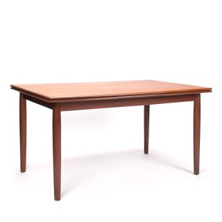 Teakhouten uitschuifbare Deense vintage design eettafel