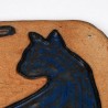 Vintage Danish design wall tile with cats by Hildegon ALS