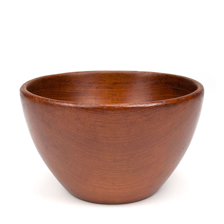 Large model Danish teak vintage serving bowl