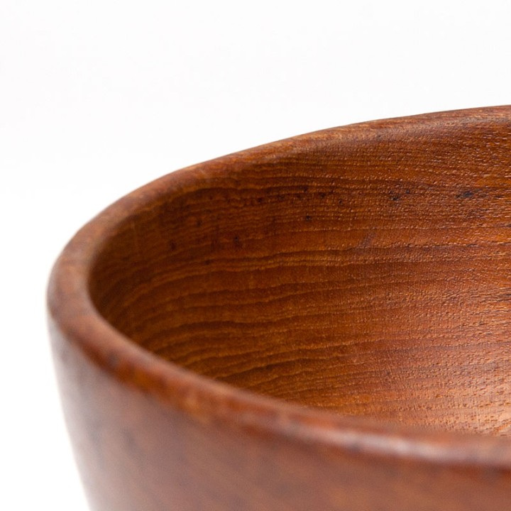 Large model Danish teak vintage serving bowl