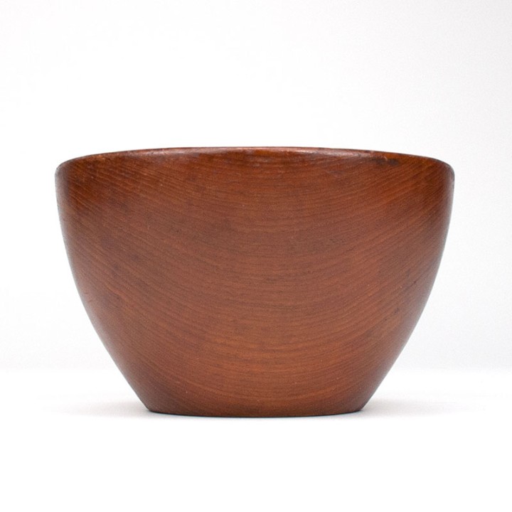 Large model Danish teak vintage serving bowl