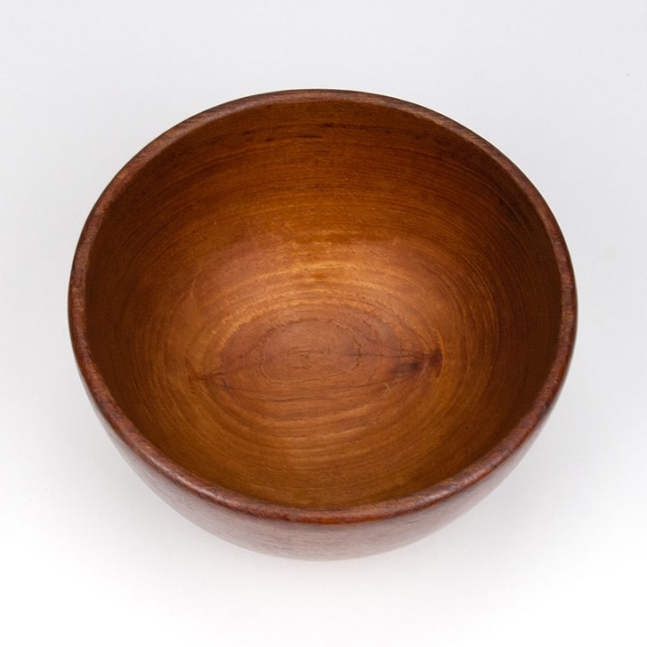 Large model Danish teak vintage serving bowl