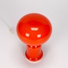Glazen Mid-Century vintage oranje tafellamp