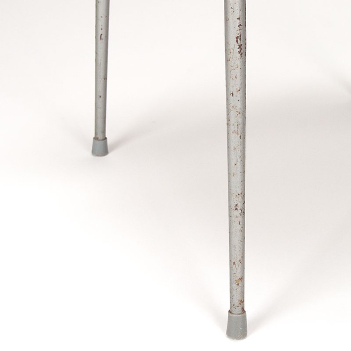 Set van 6 Deense Mid-Century industriële schoolstoelen