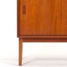 Hoog model vintage Deens Mid-Century kast in teak