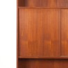 Hoog model vintage Deens Mid-Century kast in teak