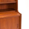 Hoog model vintage Deens Mid-Century kast in teak