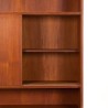 Hoog model vintage Deens Mid-Century kast in teak
