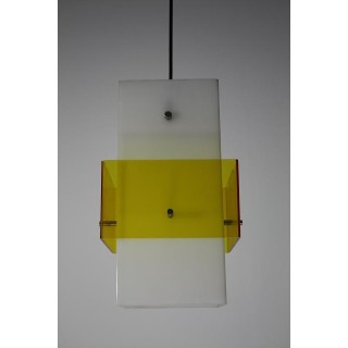 Plexiglass lamp white/yellow - Retro Studio